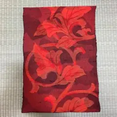 名古屋帯 帯 正絹 唐草文様 赤系 3m35cm 0217-1-B4