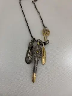 Motornewvintage 先金風切り特大フェザー モトネックレストップのみ