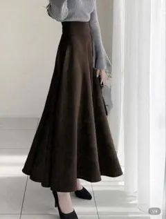 SHEIN ロングスカート ブラウン