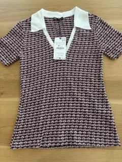 未使用タグ付き　ZARA Vネックポロシャツ S