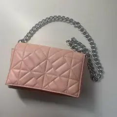 キルティング ピンク ショルダーバッグ