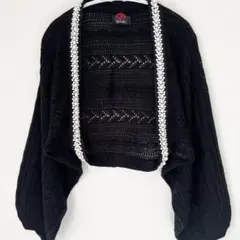 DaTuRa ダチュラ　ボレロ　カーディガン　パール　カーデ　羽織もの　黒