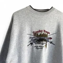 90s ヴィンテージ C&B スウェット バス釣り刺繍ロゴ U9