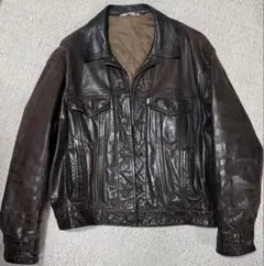 激レア　Levi's リーバイス レザー　トラッカー　ジャケット