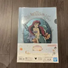 一番くじ　ディズニープリンセス　G賞クリアファイル＋ステッカーセット　アリエル