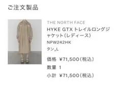 THE NORTH FACE HYKE ロングジャケット Lサイズ