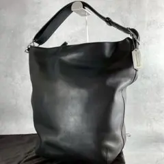 極美品 コーチ ブリーカー ワンショルダー ショルダーバッグ バケツバッグ 黒