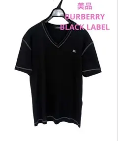 美品　BURBERRY BLACK LABEL メンズ　カットソー　ブラック2