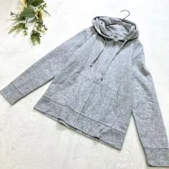 UNIQLO　ライトウェイトフルジップパーカー（長袖）グレー　Ｓ　メンズ