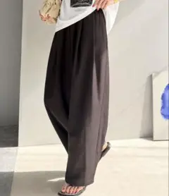 JaVaツータックイージー軽やかパンツ （ブラウン）Lサイズのサムネイル