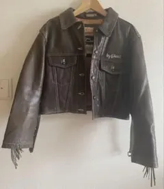 by Diesel ヴィンテージ本革ジャケット フリンジ ウエスタン ライダース