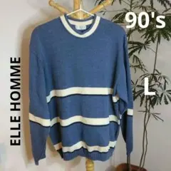 【激レア/極美品】90年代 ELLE HOMME コットンニット ロールネック