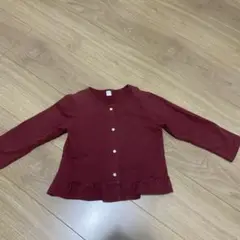 アプレレクール　フリル付きカーディガン　100