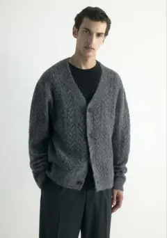 モヘアカーディガン