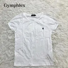 ジムフレックス 日本製 半袖Tシャツ カットソー 刺繍 Uネック コットン100