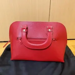【美品】レディース 秋バッグ　ハンドバック　ショルダーバッグ レッド　未使用