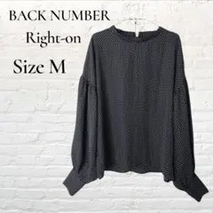 BACK NUMBER バックナンバー ドット 長袖ブラウス　プルオーバー M