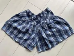 moo non non チェック柄ショートパンツ100