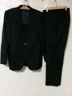 100735　パーソンズ　フォーメン　スーツ上下　黒　背抜き　A6