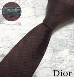 クリスチャンディオール ネクタイ シルク100% トロッター柄 黒