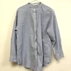 Lugnoncure ルノンキュール　ストライプ バンドカラー 長袖シャツのサムネイル