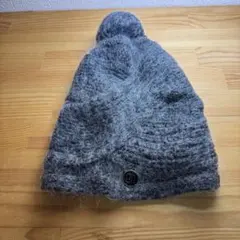 CA4LA グレー ポンポン付き ニット帽