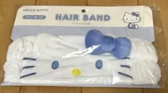 HELLO KITTY ヘアバンド ホワイト ブルー フリーサイズ
