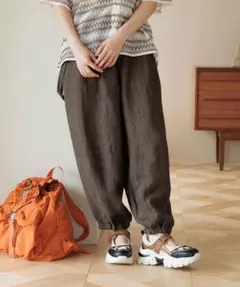 美品 niko and FINEリネンツイルパンツ