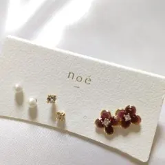 noé 花モチーフ ピアスセット No.g137