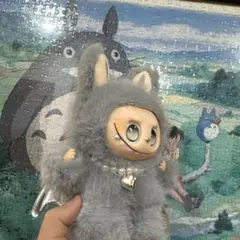 海外限定20cmジモモ 銀色天使ラブブ翼&ネックレス付きzimomoキーホルダー