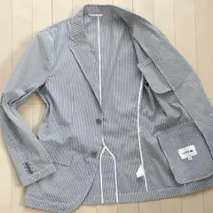新品同様　ラコステ　LACOSTE テーラードジャケット　ストレッチ　グレー LACOSTE - ラコステ テーラードジャケット 34 グレー LACOSTE