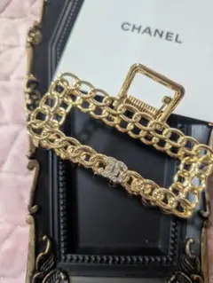 CHANEL ゴールド チェーンヘアピン