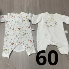 UNIQLOユニクロ　キルトカバーオール 2点セット　プレオール　サイズ60