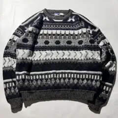 90s Acryl native design knit sweater y2k