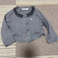 BEBE 薄手長袖　カーディガン　90cm 2y グレー