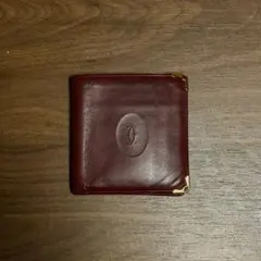 Cartier 二つ折り財布 ボルドー マストライン