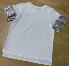 herencia ロゴ刺繍　フリルTシャツ　38