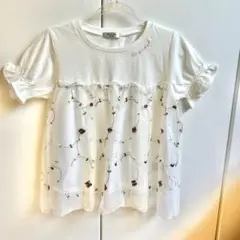 【美品】【未使用品】女の子フリルTシャツ　140