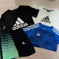 アディダス　130 　Tシャツ　ハーフパンツ　４点セットのサムネイル