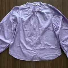 【UNIQLO 】紫色 M 長袖シャツ美品のサムネイル