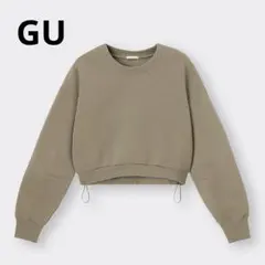 GU ヘビーウェイトスウェットドローストリングプルオーバー L　オリーブ