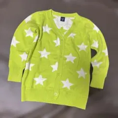 babyGap 星柄カーディガン 黄緑 100cm 4歳