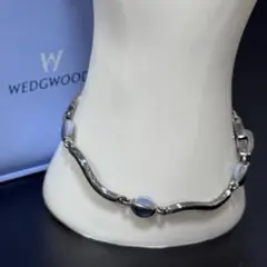 美品 ウェッジウッド ジャスパー バングル ブレスレット デイジー 青 ゴールド 美品 ウェッジウッド ジャスパー バングル ブレスレット デイジー 青