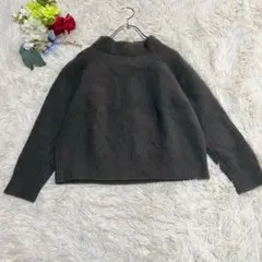 【23区】ニット セーター タートルネック グレー カシミヤ混 (40)
