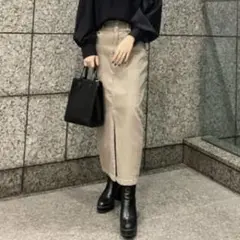 AZUL BY MOUSSY ハイウエストデニムスカート マウジー