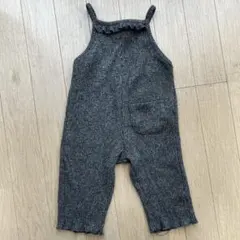ZARA グレー リブ編みロンパース 6-9ヶ月