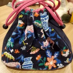 フェイラー　シノワズリ柄　巾着バッグ