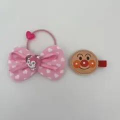 アンパンマンミュージアム　ヘアゴム　ドキンちゃん　ヘアクリップ　アンパンマン