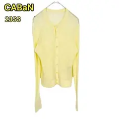【極美品】　CABaN 23SS コットンナイロンシアークルーネックカーディガンのサムネイル