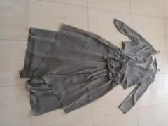 ふんわりシフォングレーロングドレス